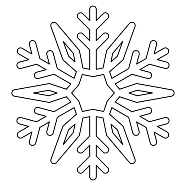 子供のための雪の結晶とぬりえページ — ストックベクタ