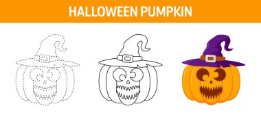 Çocuklar için Şapka İzleme ve Boyama Çalışma Kalıbı