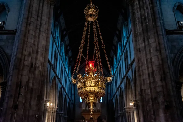 Kilkenny Irland December 2018 Interiören Marys Cathedral Med Hängande Lampa — Stockfoto