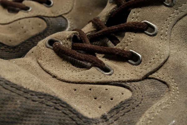 Kahverengi ayakkabı bağcıkları — Stok fotoğraf