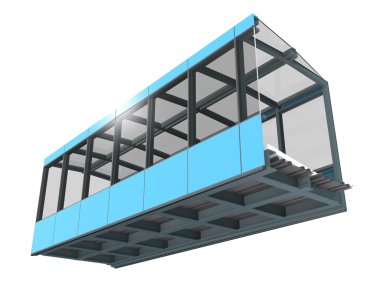 Köprü Çelik cam kafes geçiş