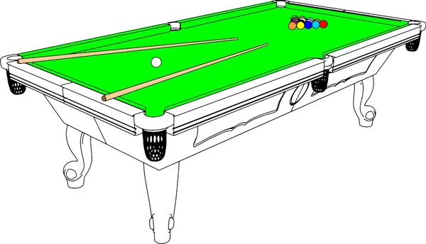 Billard Snooker Table Vector — Image vectorielle