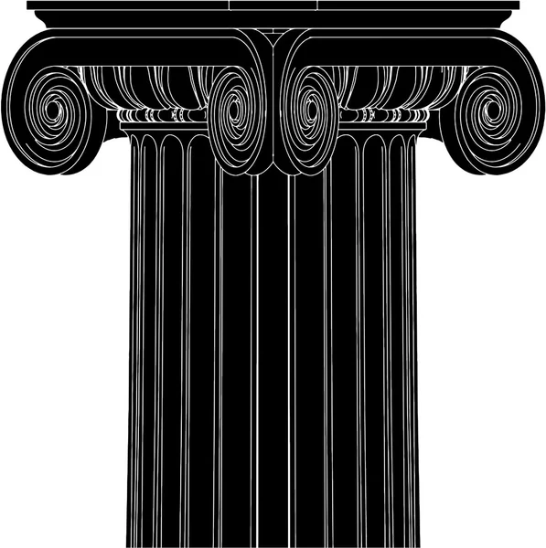 Coluna iônica grega vetor — Vetor de Stock