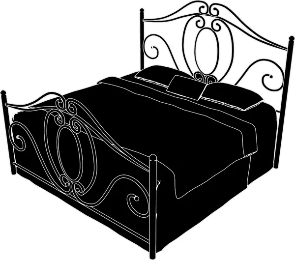 Vector de cama antigua — Vector de stock