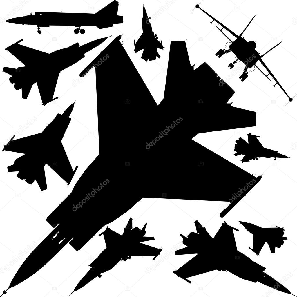 Military Airplanes Vector
