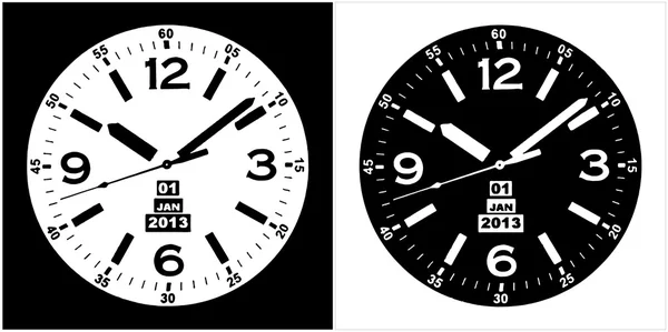 Clock Watch Vector — Stock Vector