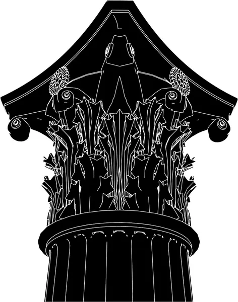 Columna griega corintia Vector — Vector de stock