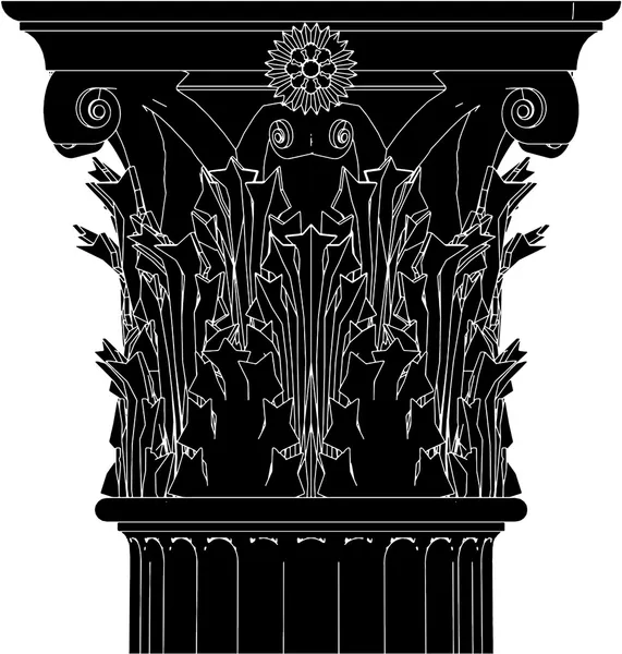 Greek Corinthian Column Vector — Stock Vector