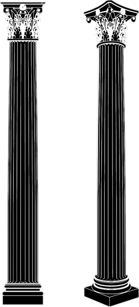 Griechischer korinthischer Säulenvektor — Stockvektor
