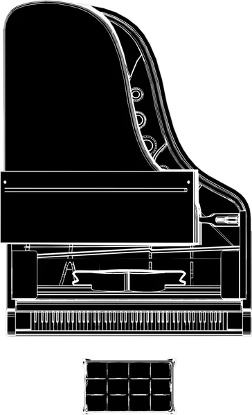 Vettore di pianoforte classico — Vettoriale Stock