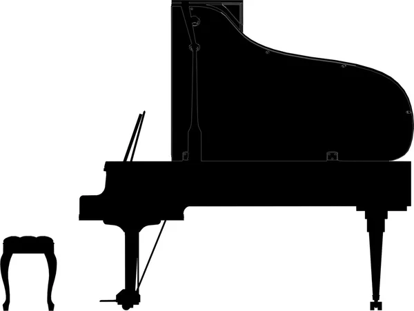 Klasik piyano vektör — Stok Vektör