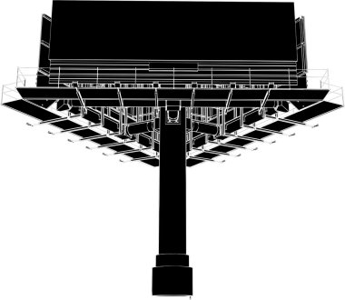 Billboard açık hava reklam inşaat vektör