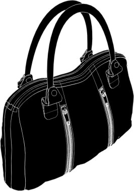 Kadının çanta vektör