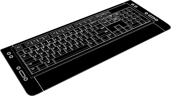 Vector de teclado del ordenador — Vector de stock