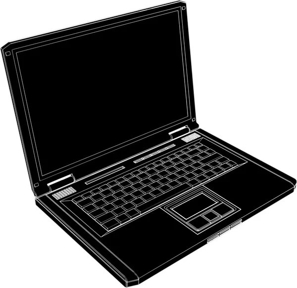 Bilgisayar laptop vektör — Stok Vektör