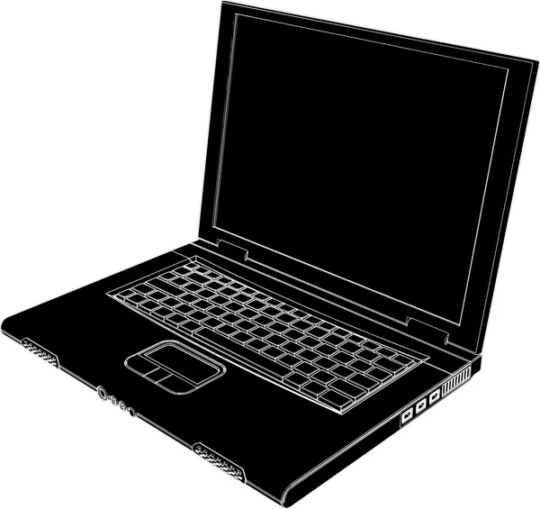 Bilgisayar laptop vektör — Stok Vektör