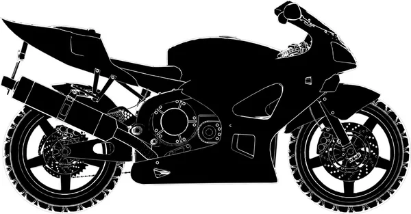 Motocicleta Vector — Vetor de Stock