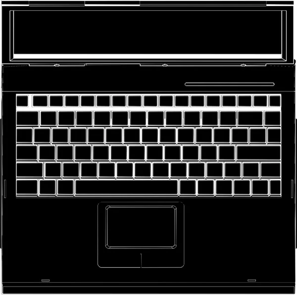コンピューターのラップトップのベクトル — ストックベクタ