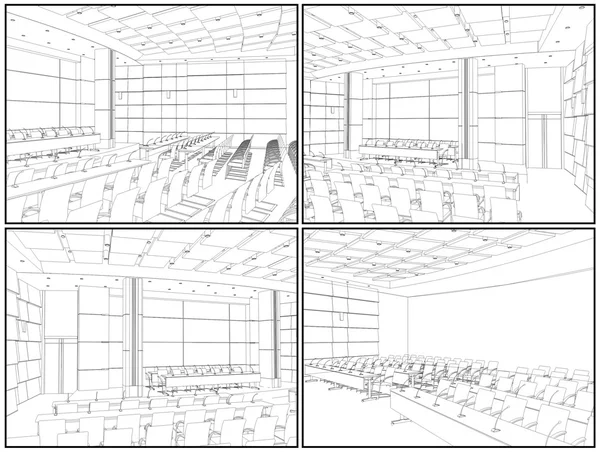 会议大厅室内矢量 — 图库矢量图片