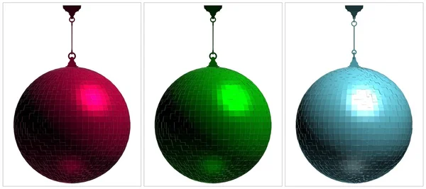 RGB Color Disco Ball en el vector de la habitación — Vector de stock