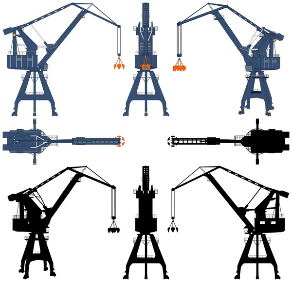 Shipyard Crane Vector — Stock Vector