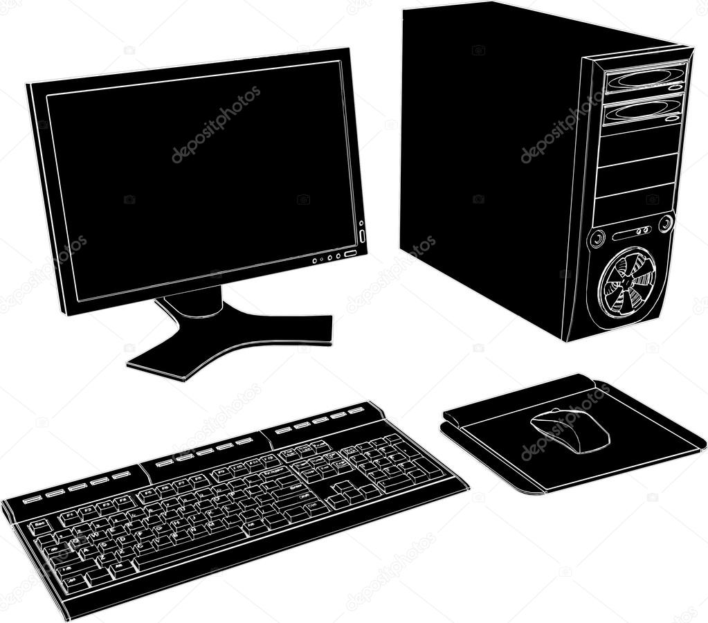Desktop PC Vector
