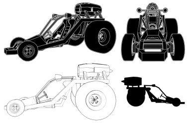 hızlı yarış arazi araç vektör