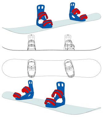 snowboard vektör