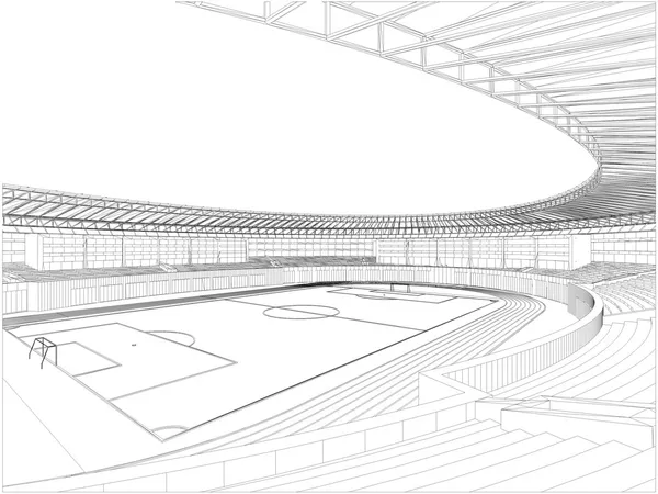 Futebol Estádio de Futebol Vector — Vetor de Stock