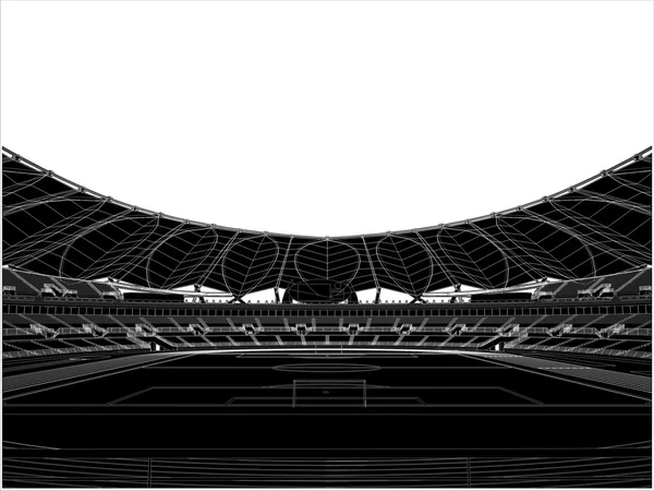 Football Soccer Stadium Vector - Stok Vektor