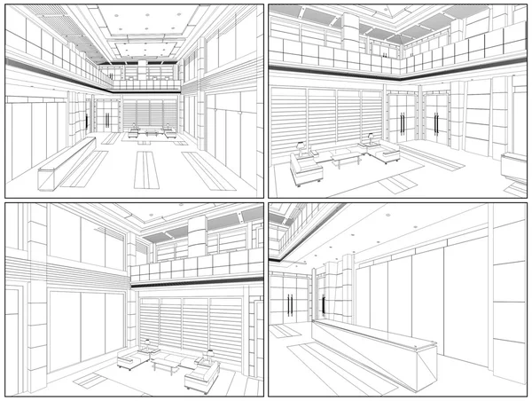 Vecteur Hall moderne — Image vectorielle