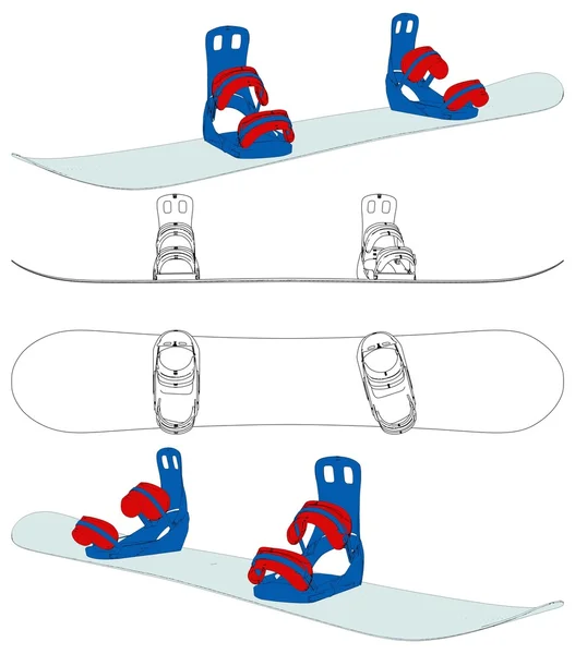 Snowboard vektör — Stok Vektör
