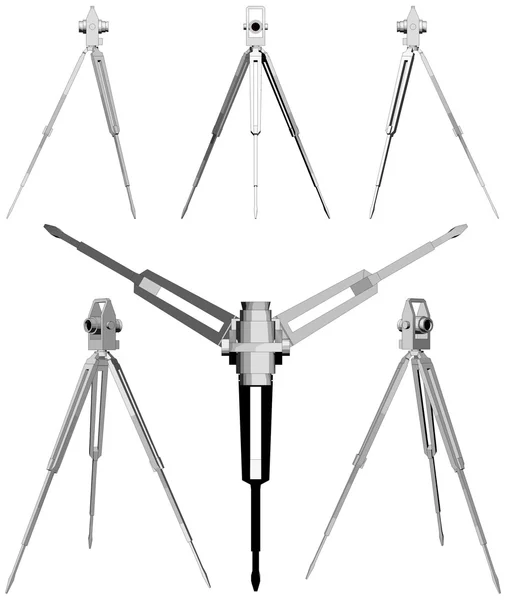 Theodolite Vector — Stock Vector