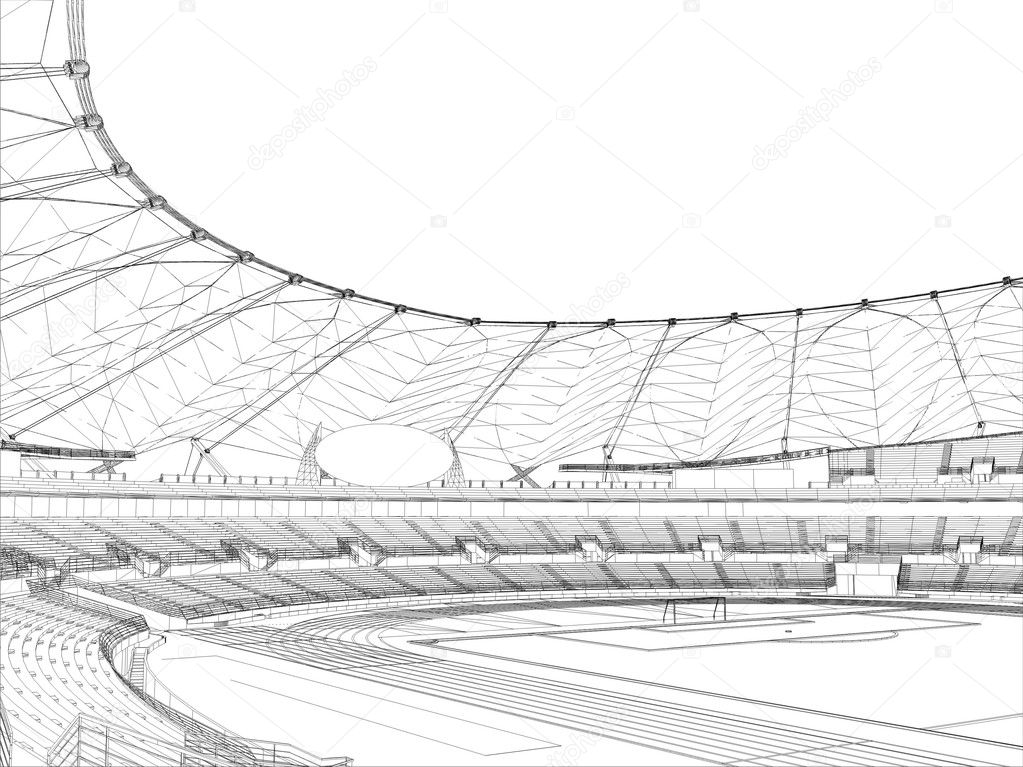 Football Soccer Stadium Vector