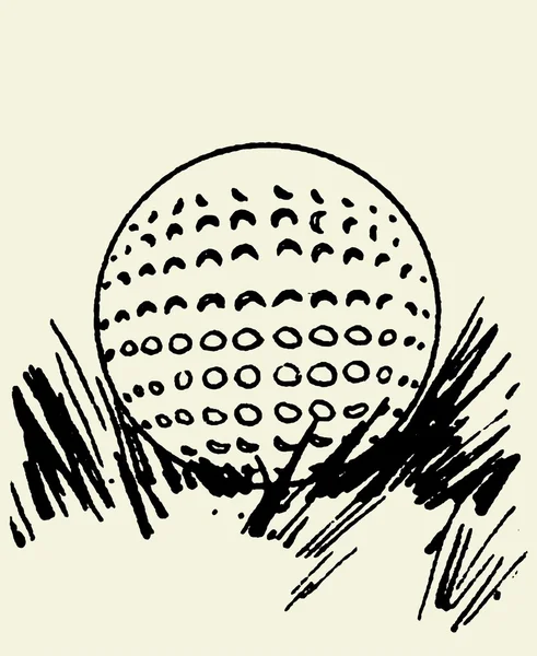 Мяч для гольфа в векторе грасса — стоковый вектор