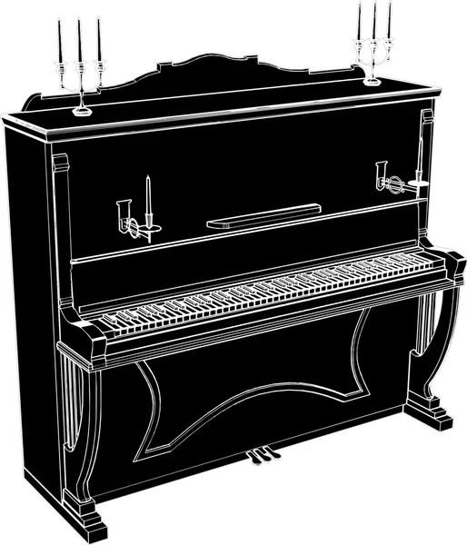 Vector de piano — Vector de stock