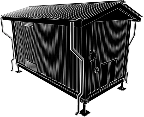 Hus container vektor — Stock vektor