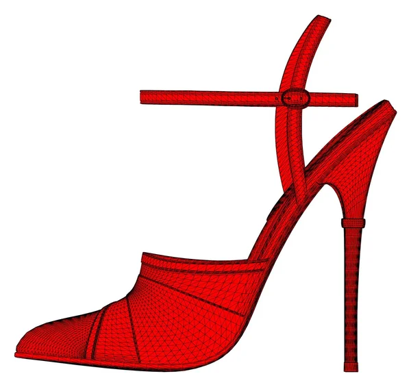 Beautiful Woman 's Red Shoes Vector — стоковый вектор