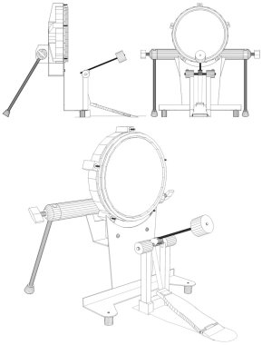 pedal vektör ile davul