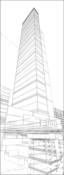 Urban Skyscraper Vector — Stock Vector