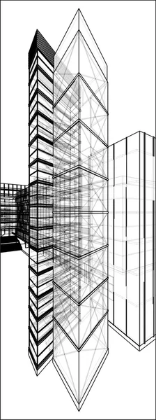 Vecteur de gratte-ciel urbain — Image vectorielle