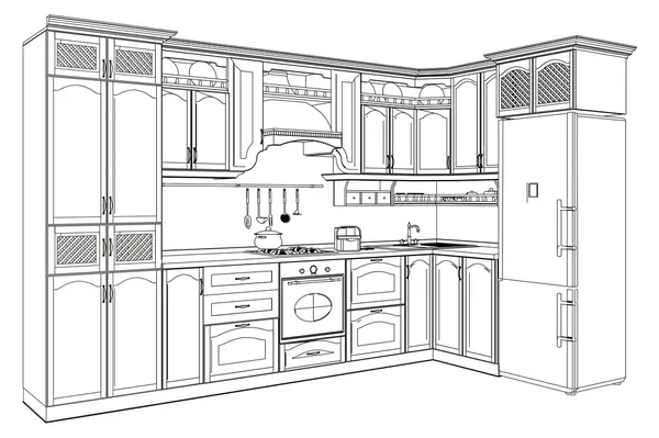 Vector de cocina — Vector de stock