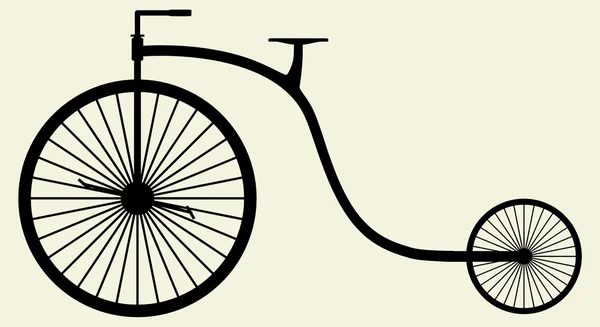 旧自行车剪影矢量 — 图库矢量图片