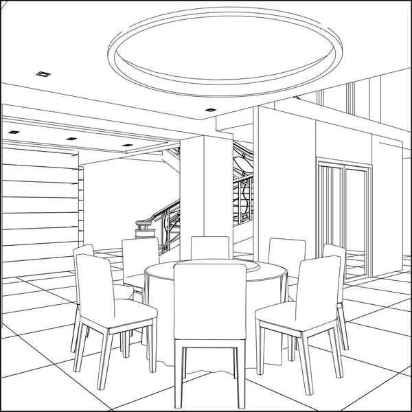 Restaurante Conjunto de mesa Vector — Vetor de Stock