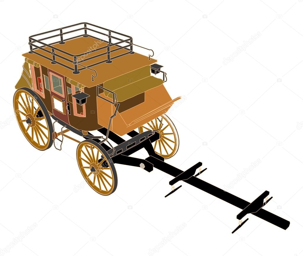 Stagecoach Without Horses Vector 04