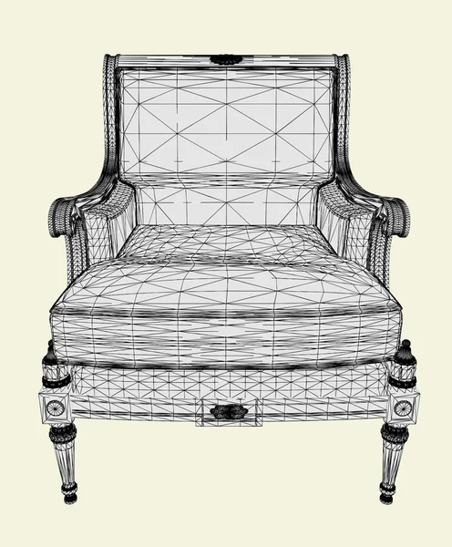 Antiken Sessel Vektor — Stockvektor