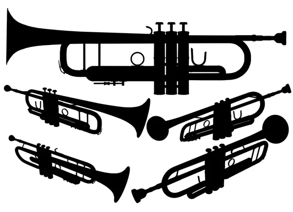 Brass Trumpet Vector — Stock Vector