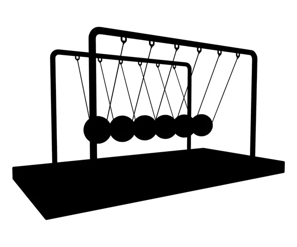 Vector de cuna de bolas de equilibrio de metrónomo de metal — Archivo Imágenes Vectoriales