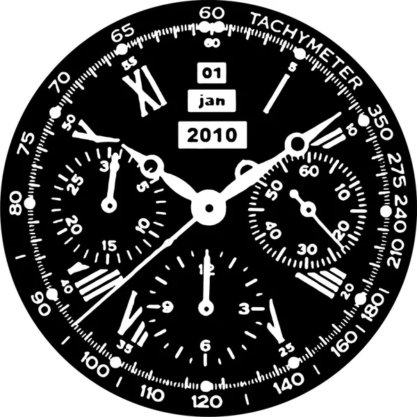 Clock Watch Vector — Stock Vector