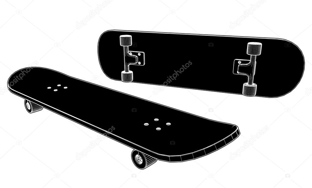 Skateboard Vector Vector Image By C Nesacera Vector Stock Skateboard Vector Vector Image By C Nesacera Vector Stock